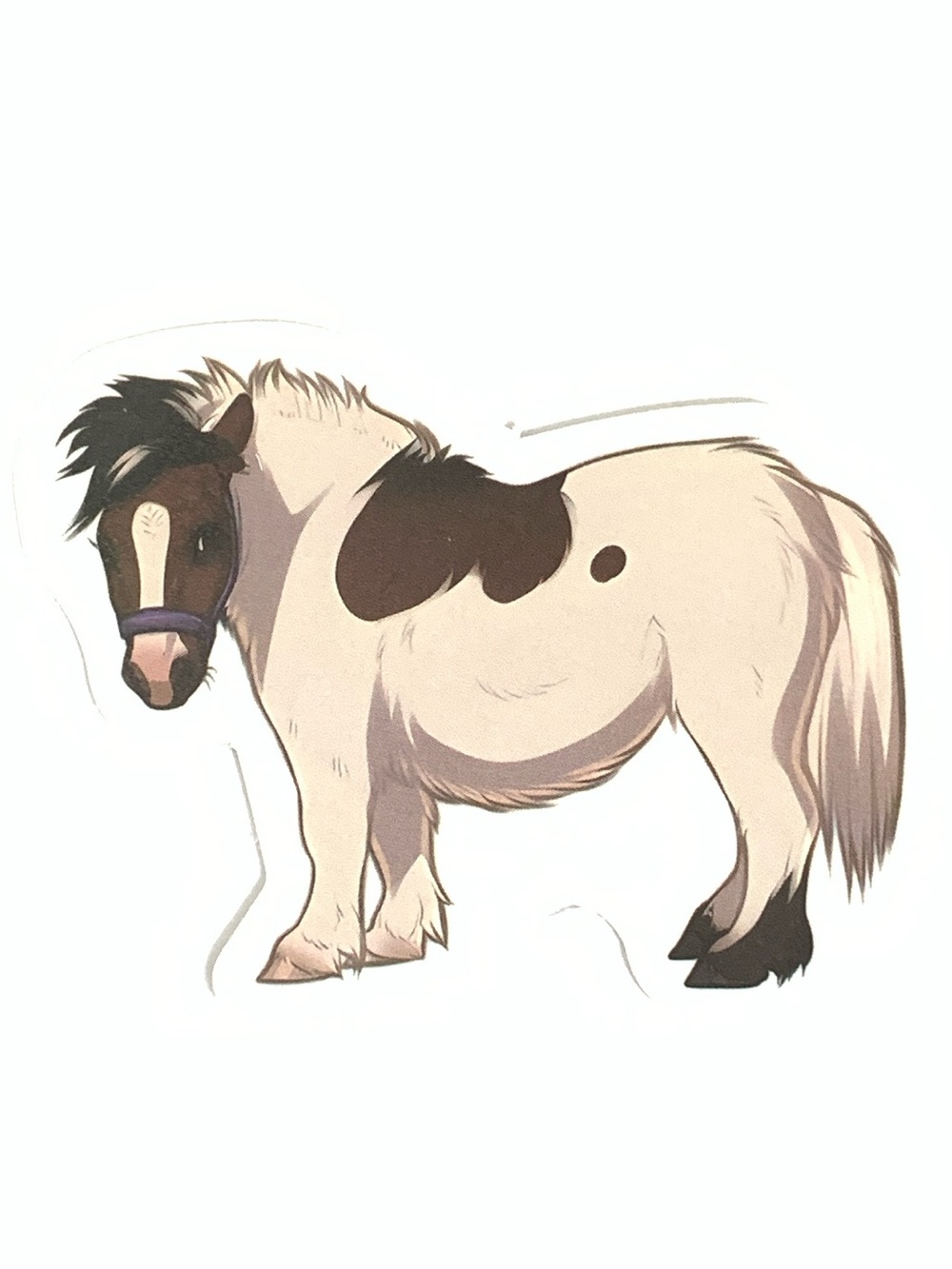 Cream and Brown Pony Vinyl Sticker